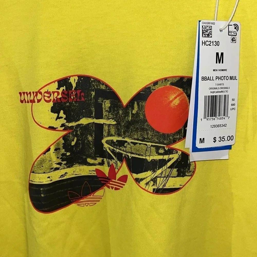 New super soft Yellow adidas photo Basketball universal sport collective T Shirt